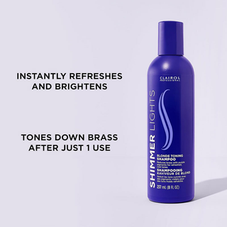 Shimmer lights blonde toning shampoo 237ml for brass control bright cool blonde silver hair