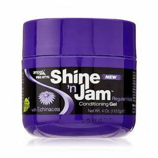 shine n jam conditioning gel regular hold 4oz echinacea styling gel for smooth natural hair frizz control lightweight shine finish