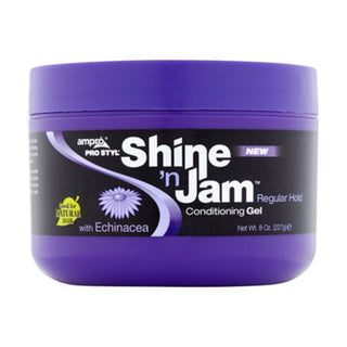shine n jam conditioning gel regular hold 8oz echinacea styling gel for smooth natural hair frizz control shine finish