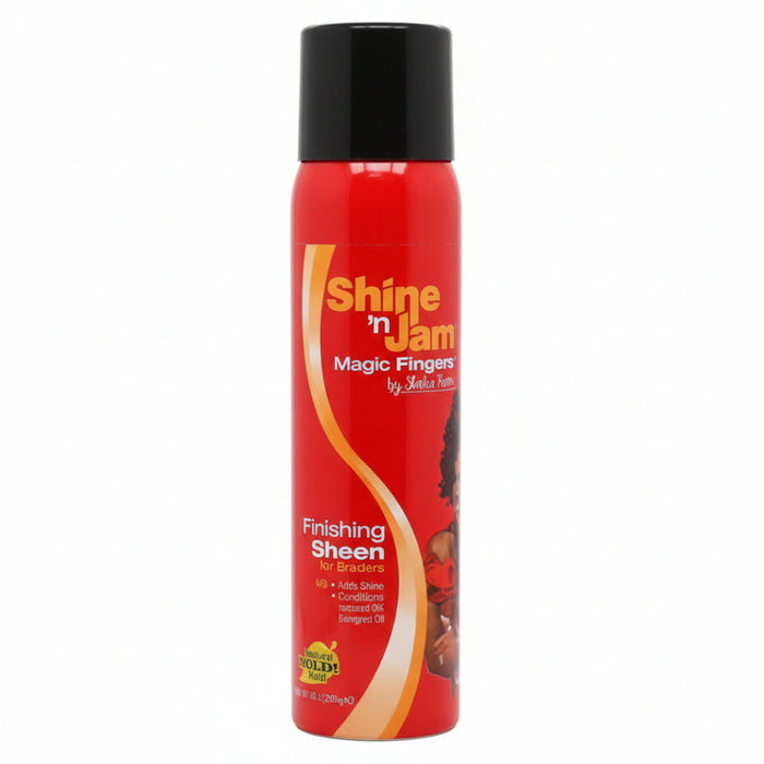 shine n jam magic fingers finishing sheen 326g shine spray for braids frizz control lightweight moisture shine finish
