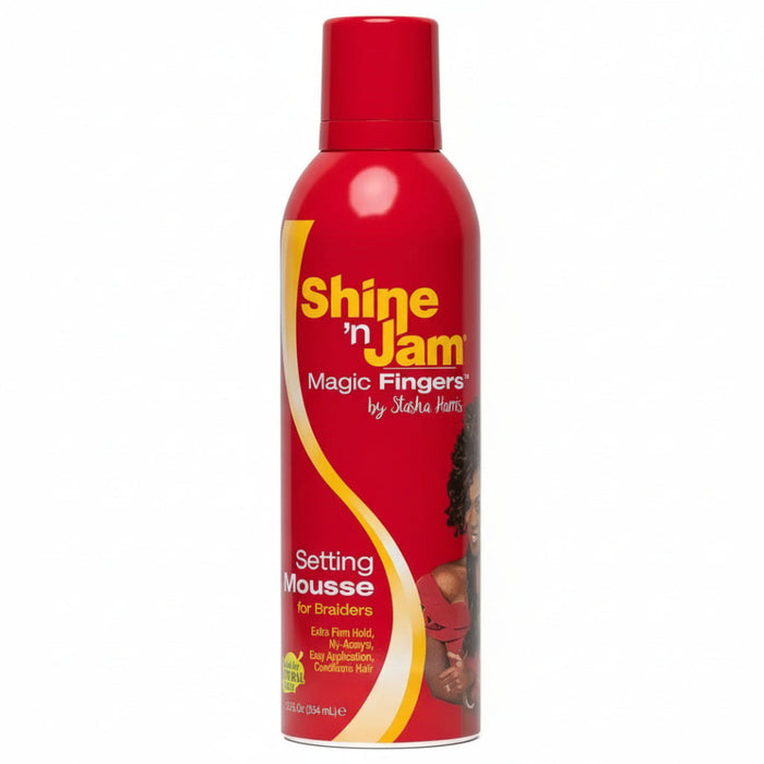 Shine ’n Jam Magic Fingers Setting Mousse 354ml | Extra Firm Hold Braids