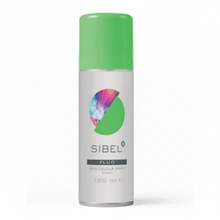Sibel fluo hair colour spray green 125ml temporary neon green hair spray for bold wash out styling and vibrant color look