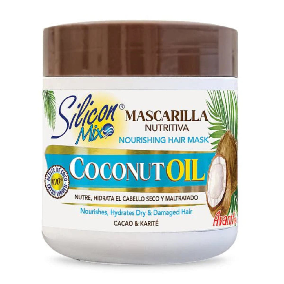 silicon mix coconut oil hair mask 17oz deep nourishing repair frizz control soft shiny healthy hair