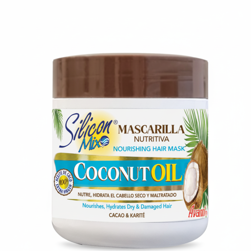 Silicon Mix coconut oil nourishing hair mask hydrates and adds shine to dry hair