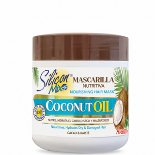 Silicon Mix coconut oil nourishing hair mask hydrates and adds shine to dry hair