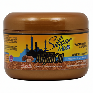 Silicon Mix Moroccan argan oil hair treatment repairs moisturizes and adds shine to hair