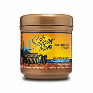 Silicon Mix Moroccan argan oil hair treatment repairs moisturizes and adds shine to hair