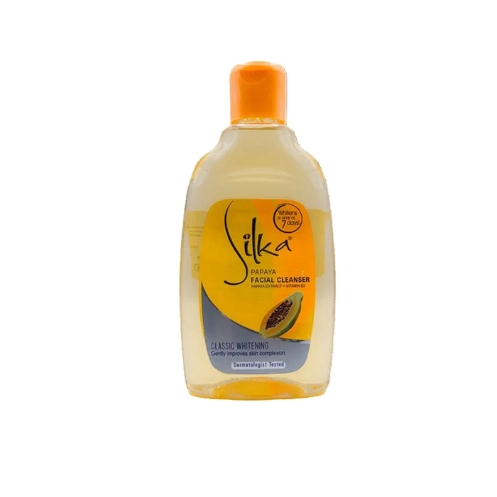 Silka Papaya Facial Cleanser 150ml deep cleansing face wash for fresh bright glowing skin.