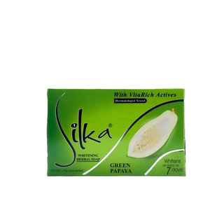Silka Whitening Herbal Soap Green Papaya 135g deep cleansing brightening bath soap.