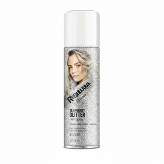 silver sparkle glitter hair colour spray 125ml temporary shimmer hair spray glitter shine party festival styling spray wash out hair glitter product