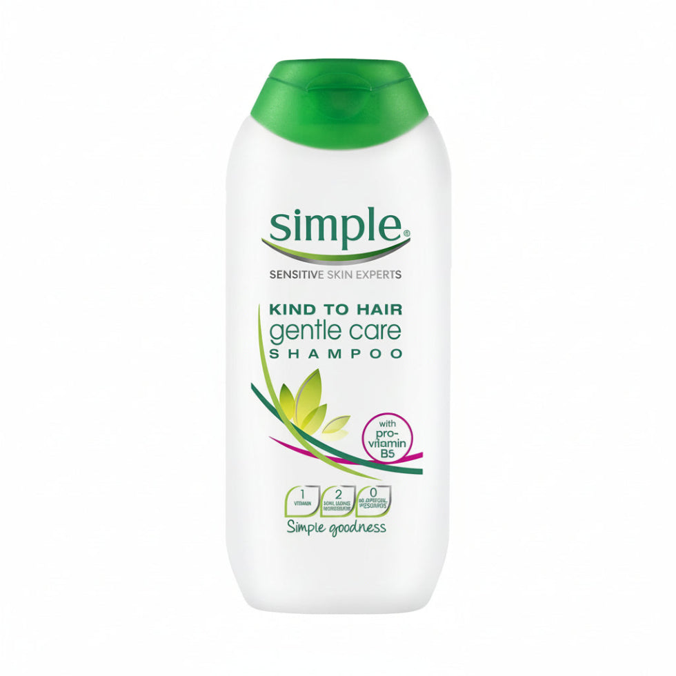 simple gentle care shampoo 200ml mild cleansing shampoo for sensitive scalp soft smooth manageable hair care routine