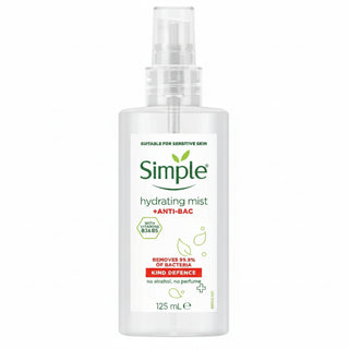 simple hydrating mist kind defense 3x125ml anti bacterial face spray for sensitive skin hydration