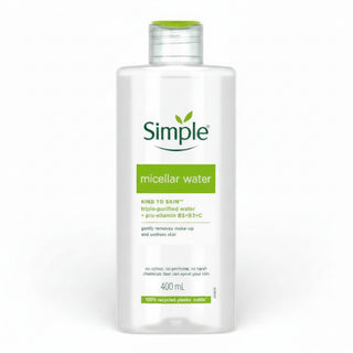 simple soothing micellar cleansing water 400ml gentle makeup remover for sensitive skin no rinse face cleanser