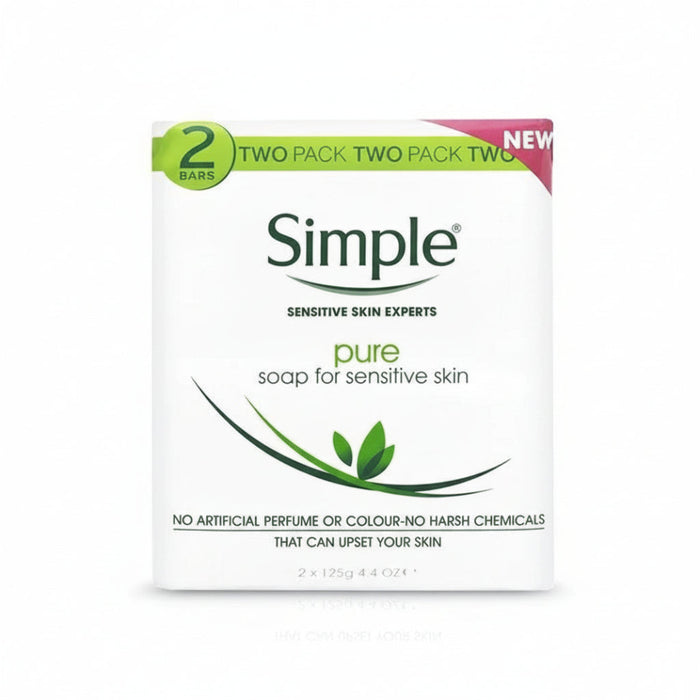 simple pure soap 2x125g gentle cleansing soap for sensitive skin soft smooth fresh skin care routine