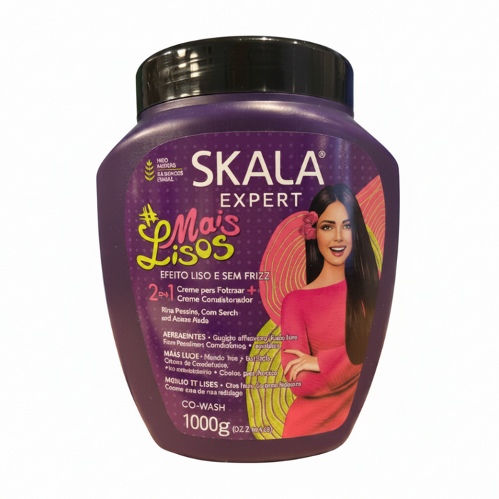 Skala Mais Lisos co-wash for hydrated smooth soft frizz-free shiny healthy-looking hair