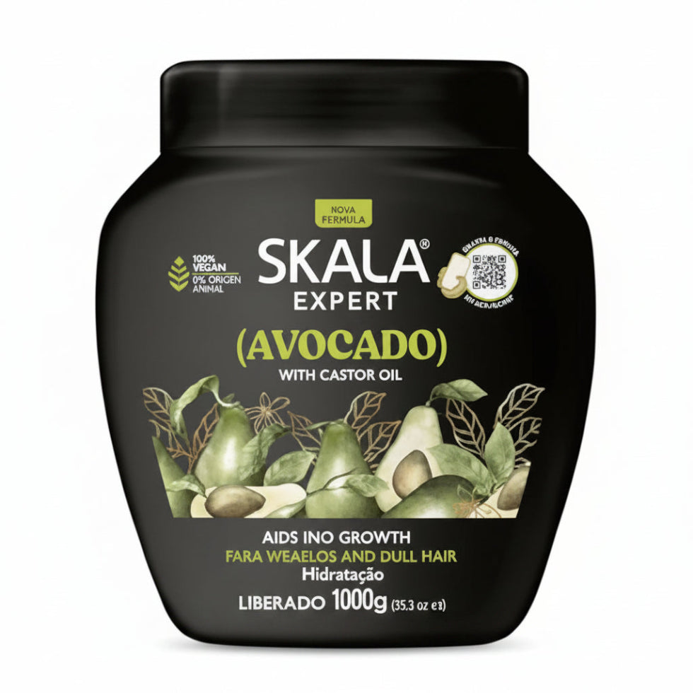 Skala abacate avocado conditioning cream 1000g deep hydration strength and frizz control care for soft smooth and healthy looking hair
