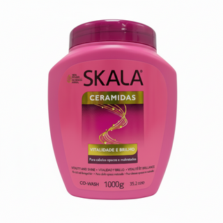 Skala ceramidas co wash 1000g shine and cuticle sealing hair treatment care for smooth frizz free and healthy looking hair