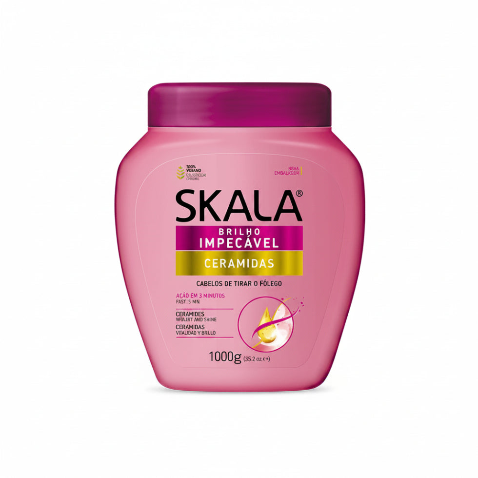 Skala ceramidas conditioning cream 1000g shine boost cuticle sealing and hair repair care for smooth shiny and healthy looking hair