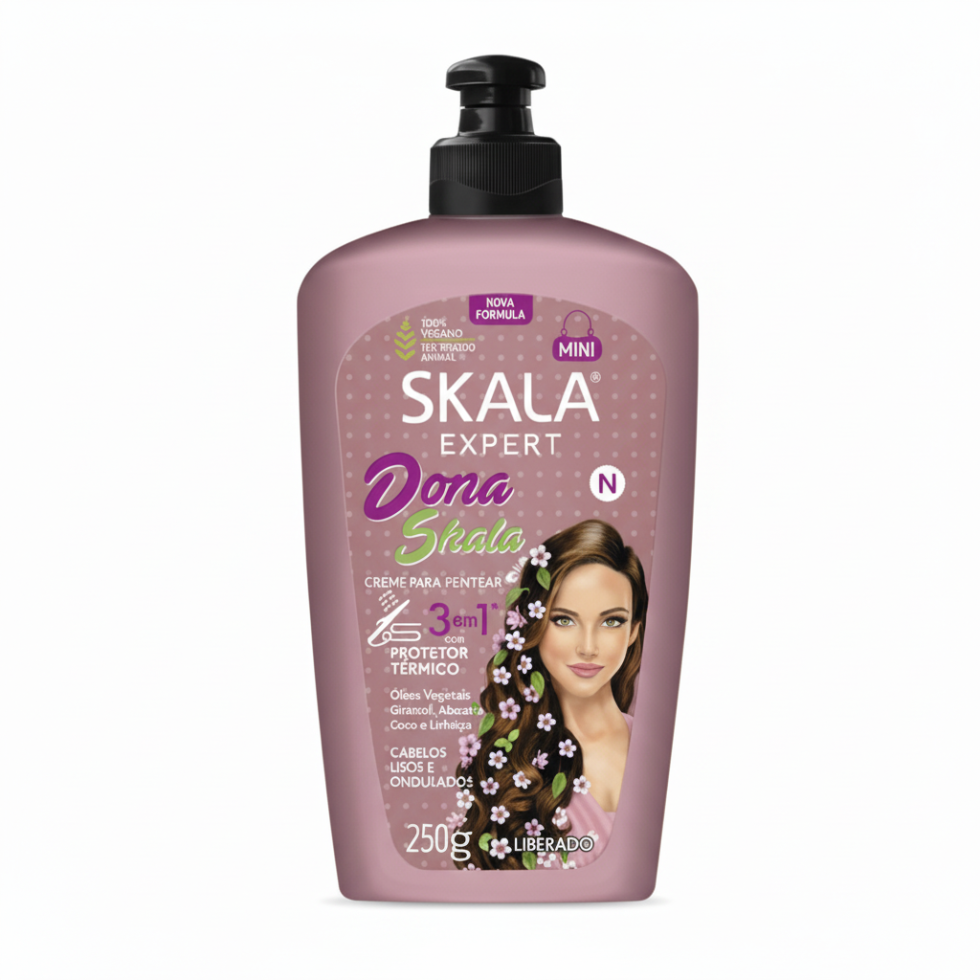Skala dona 3 in 1 styling cream 250g curl defining leave in frizz control hair care for soft bouncy and healthy looking curls