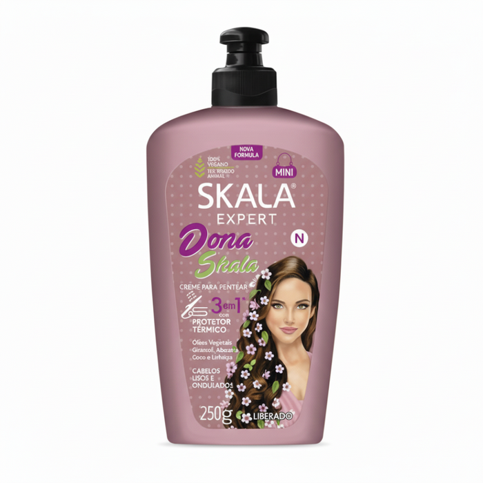 Skala dona 3 in 1 styling cream 250g curl defining leave in frizz control hair care for soft bouncy and healthy looking curls