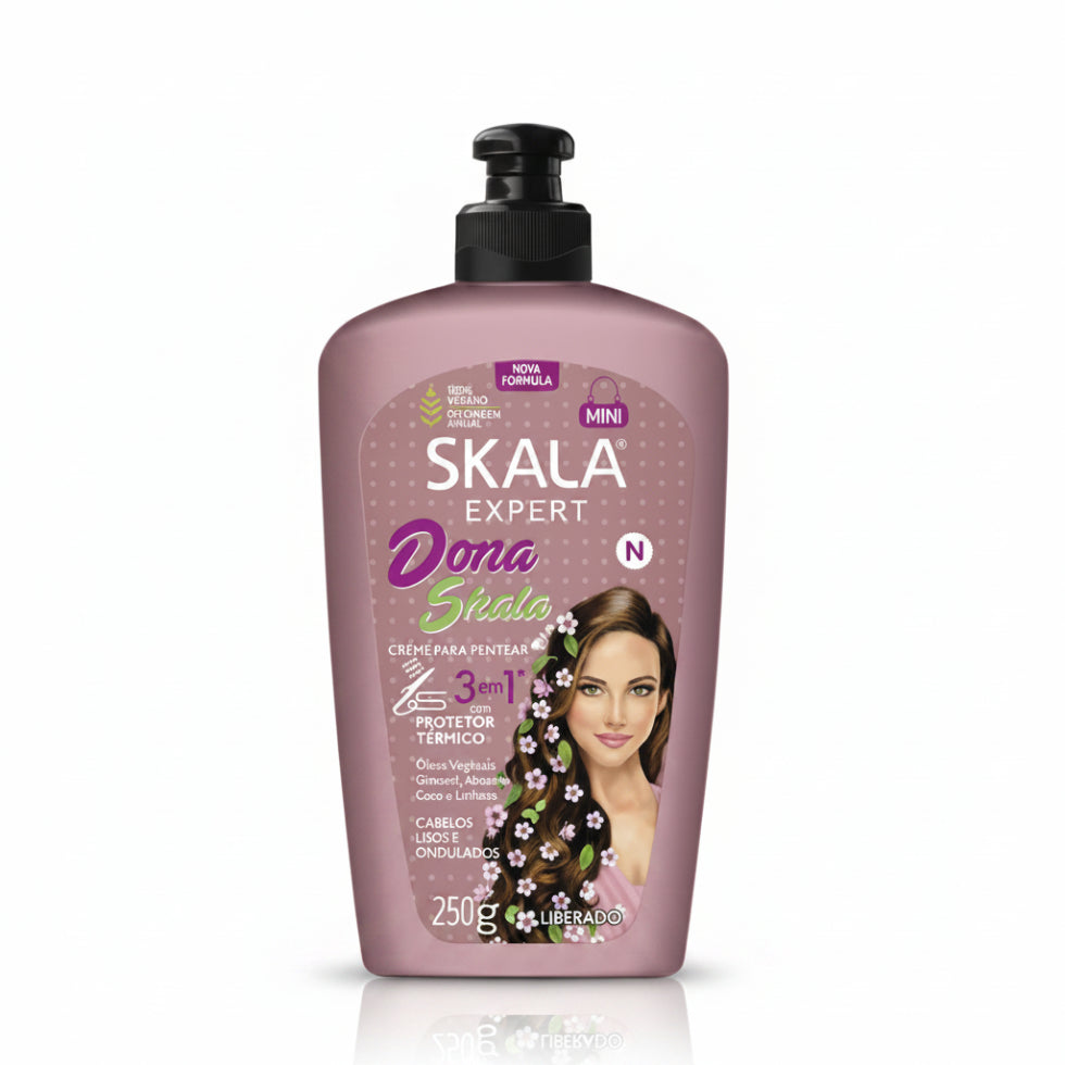 Skala leave in conditioner dona skala 250g curl definition frizz control and heat protection for soft smooth and healthy curly hair styling care