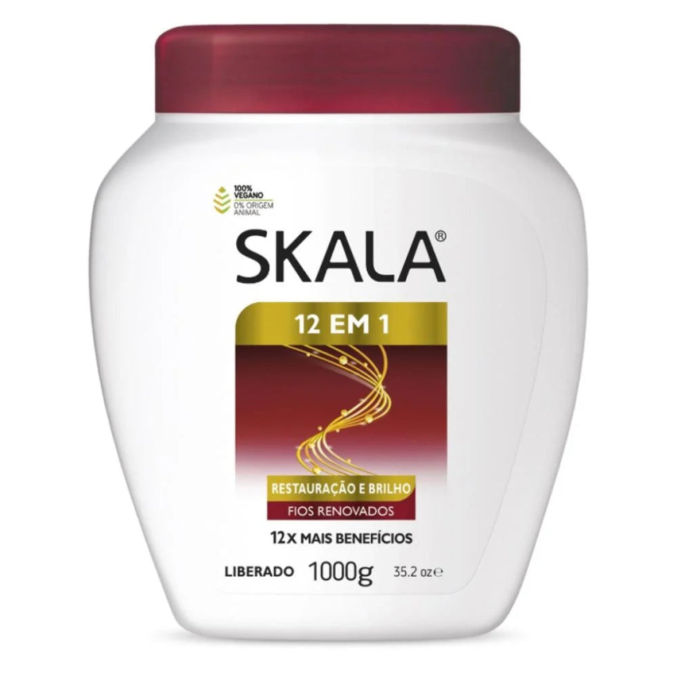 Skala Expert 12 in 1 hair treatment mask 35.3 fl oz repair hydration frizz control and shine care for soft smooth healthy hair