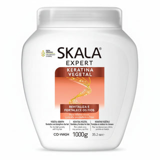 Skala keratina vegetal co wash cream 1000g strength repair and frizz control hair treatment for soft clean and healthy looking hair