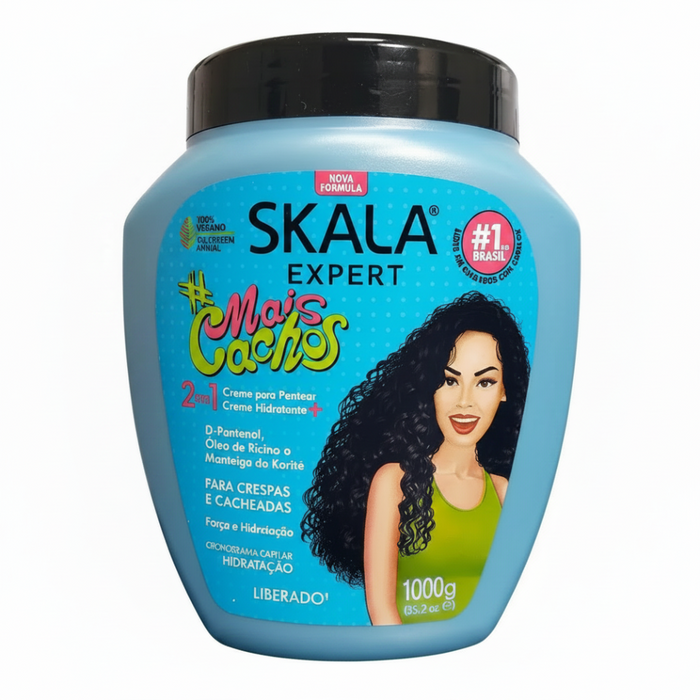 Skala mais cachos co wash 1000g curl hydration frizz control and deep moisture care for soft defined and healthy looking curly hair
