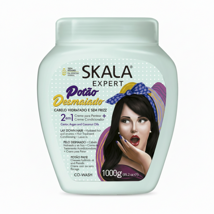 Skala potao desmaiado co wash 1000g vegan anti frizz deep moisture hair treatment for soft smooth and healthy looking hair