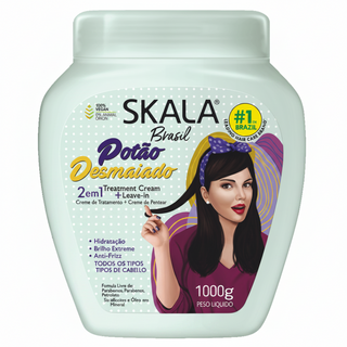 Skala potao desmaiado treatment cream 1000g deep hydration frizz control and hair repair care for soft smooth and healthy looking hair
