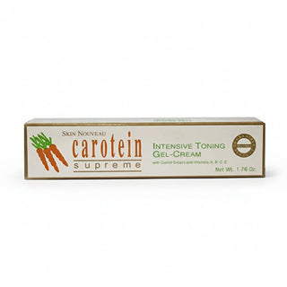 Carotein gel cream brightens skin and improves tone for smooth radiant complexion