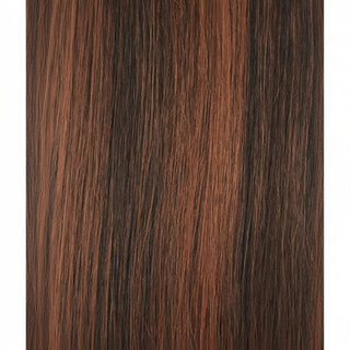 Sleek Fashion Idol 101 Hot Yaki weave 1B/33 natural textured hair extension with auburn highlight blend