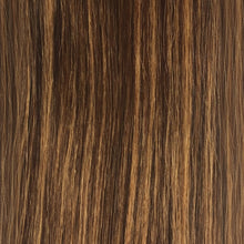 Sleek Fashion Idol 101 Hot Yaki weave P4/27 natural textured hair extension dark brown roots with blonde highlights styling