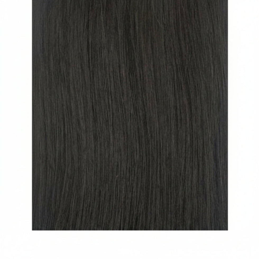 sleek hh wig audery 1b human hair natural black soft texture versatile styling