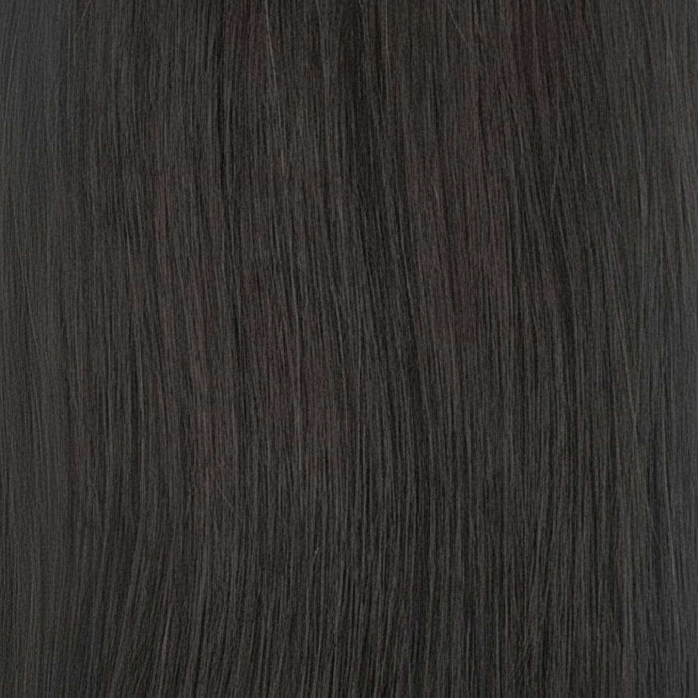 sleek hh wig mia 1b fashion idol short human hair layered curls natural dark brown soft lightweight ready to wear wig
