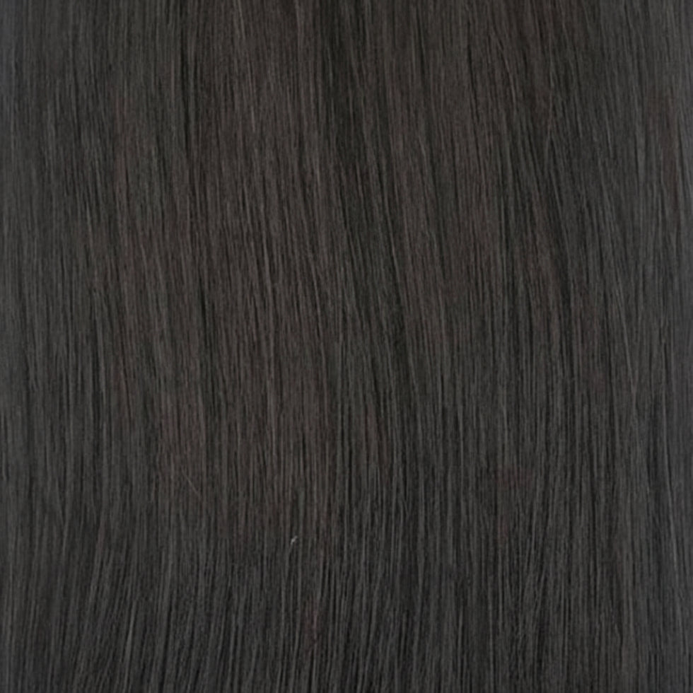 Sleek Luxury 100 percent human hair Indian weave 1B natural volume and smooth styling