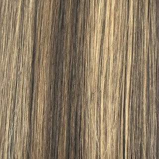 Sleek Luxury 100 percent human hair Indian weave 6/27 natural volume and blonde highlight styling