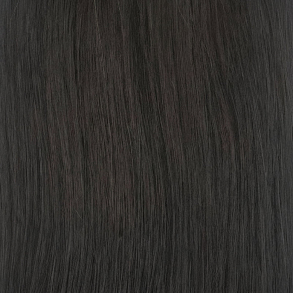 sleek spotlight pizzaz 1b human hair lace wig natural black soft texture versatile styling