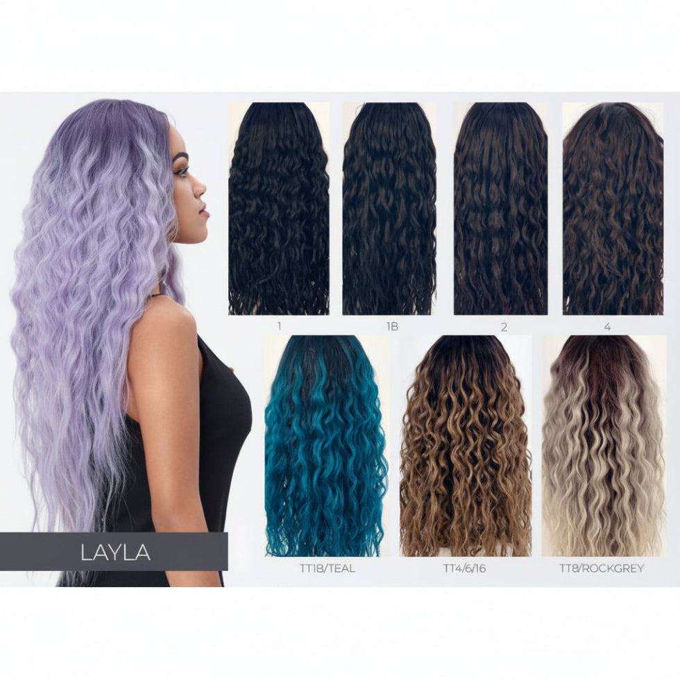 Sleek spotlight Layla lace front wig natural look lightweight synthetic hair wig