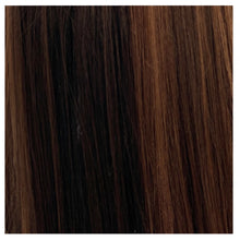 Sleek synthetic wig BEYONCE DYTT4/30 dark brown with caramel highlights natural glam fashion wig lightweight soft fibers everyday wear hair wig