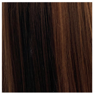 Sleek synthetic wig BEYONCE DYTT4/30 dark brown with caramel highlights natural glam fashion wig lightweight soft fibers everyday wear hair wig