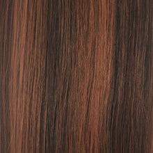 sleek synthetic wig coco dytt4 30 pixie fashion idol dark brown copper highlight soft lightweight ready to wear wig