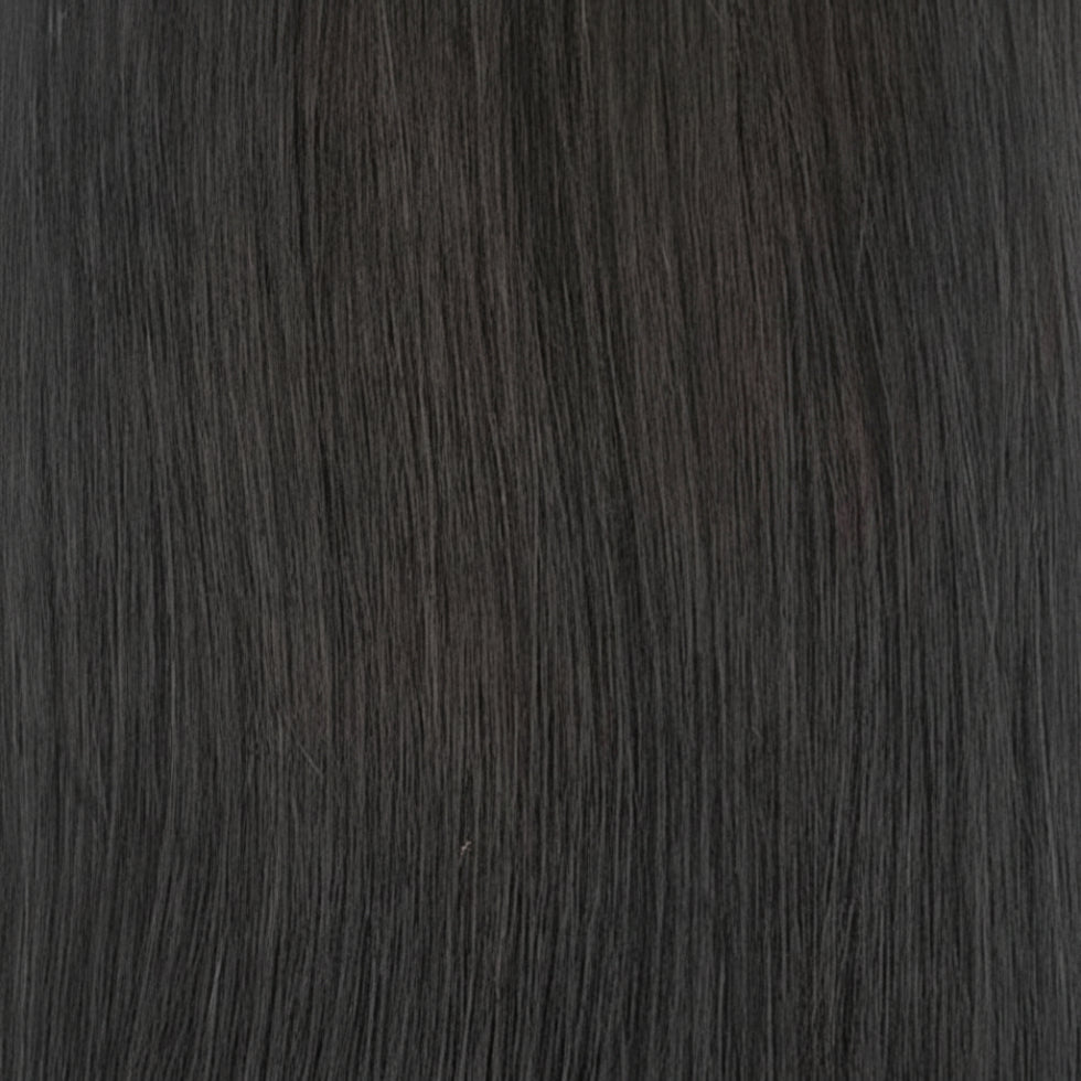 Sleek synthetic wig Crystal 1B natural look fashion wig rich black lightweight stylish everyday hair wig