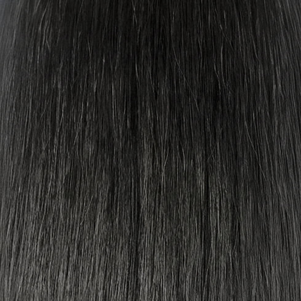 sleek synthetic wig iman 1 fashion idol straight natural black soft lightweight ready to wear wig