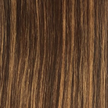 sleek synthetic wig nadia 4/27 fashion idol layered warm brown blonde highlights soft lightweight ready to wear wig

