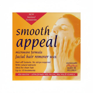 smooth appeal facial wax sensitive skin microwave hair remover for upper lip chin 40g