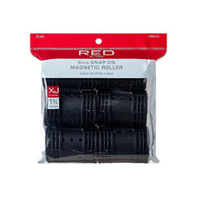 Red by Kiss Snap On Magnetic Roller Set Black | Snap-On Magnetic Hair Rollers for Wet Sets