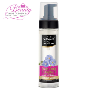 Sof N Free Flaxseed Oil & Rosewater Curling Mousse 200ml | Defined, Frizz-Free Curls