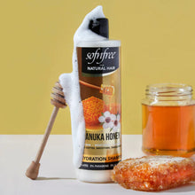 Sof N Free manuka honey hydration shampoo moisturizes and softens curls
