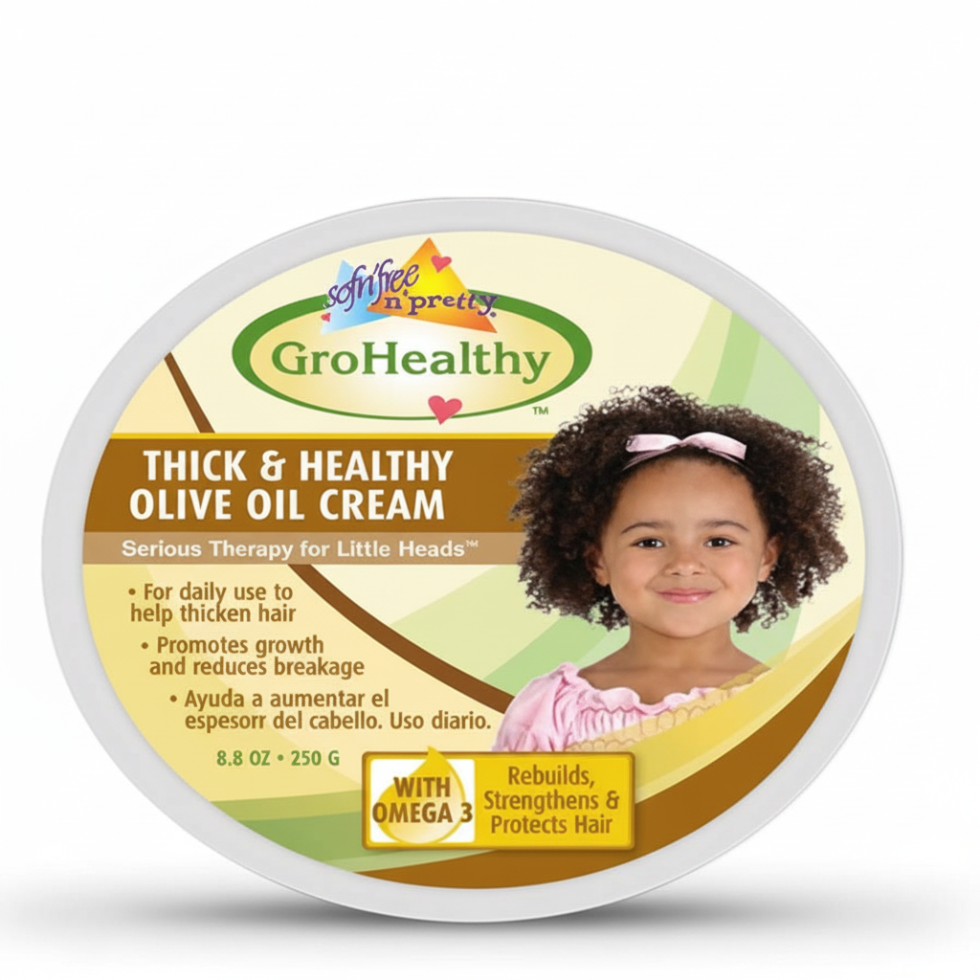 sofn free gro healthy olive oil cream 250g nourish strengthen thick soft smooth frizz free shiny hair care